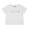 Girl΄s crop top with embossed print