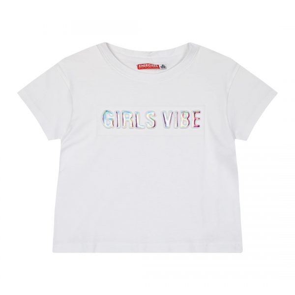 Girl΄s crop top with embossed print
