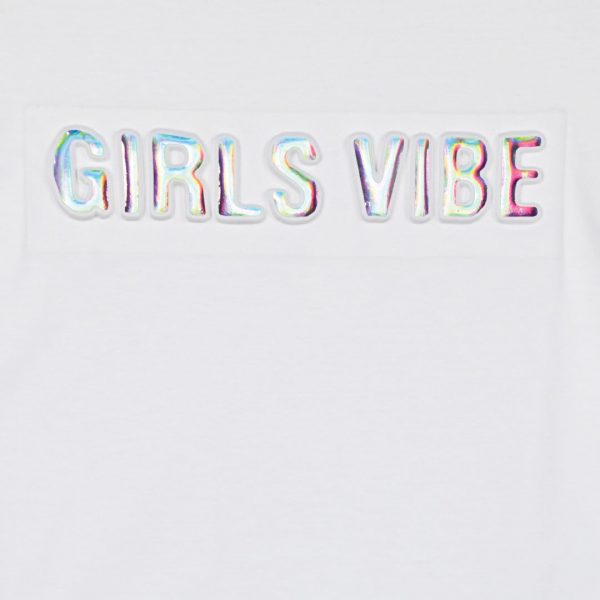 Girl΄s crop top with embossed print