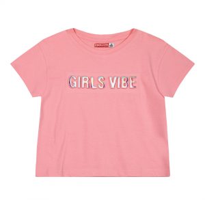 Girl΄s crop top with embossed print