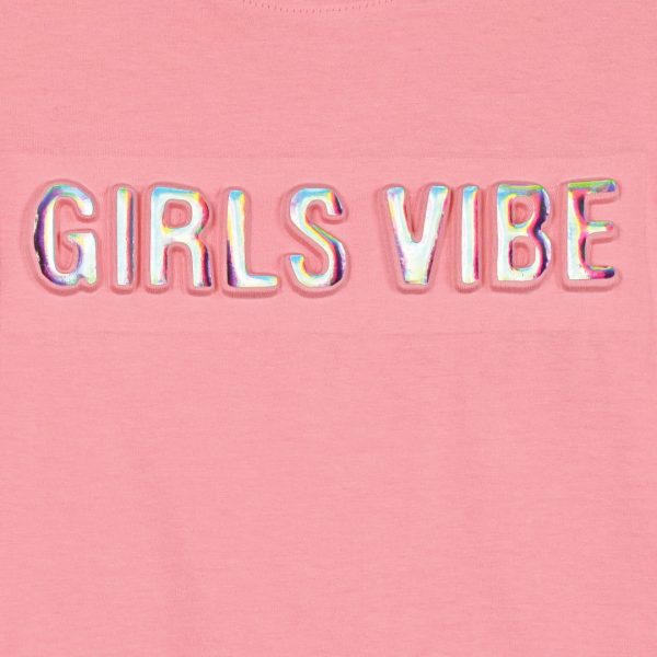 Girl΄s crop top with embossed print