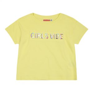 Girl΄s crop top with embossed print
