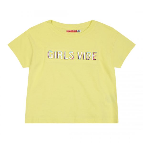 Girl΄s crop top with embossed print