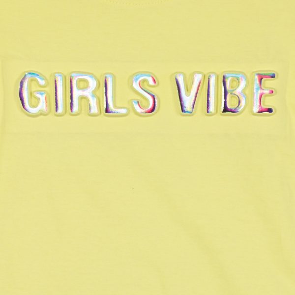 Girl΄s crop top with embossed print