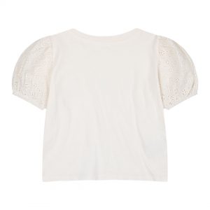 Girl΄s shirt with embroidered puff sleeves