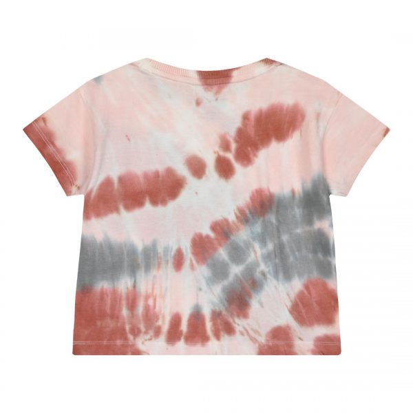 Girl΄s crop tie dye shirt with print