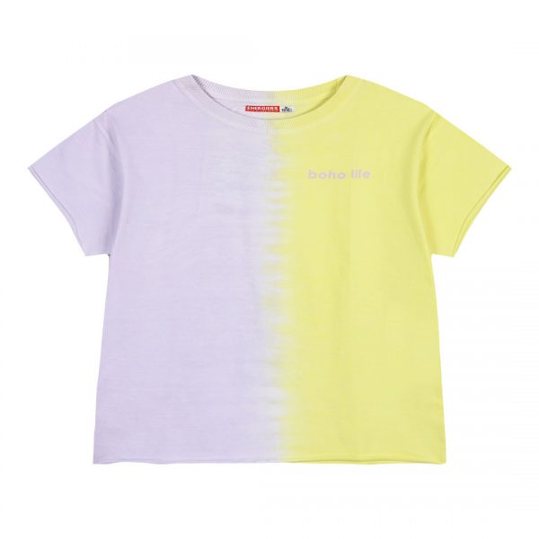 Girl΄s gradient crop top with print