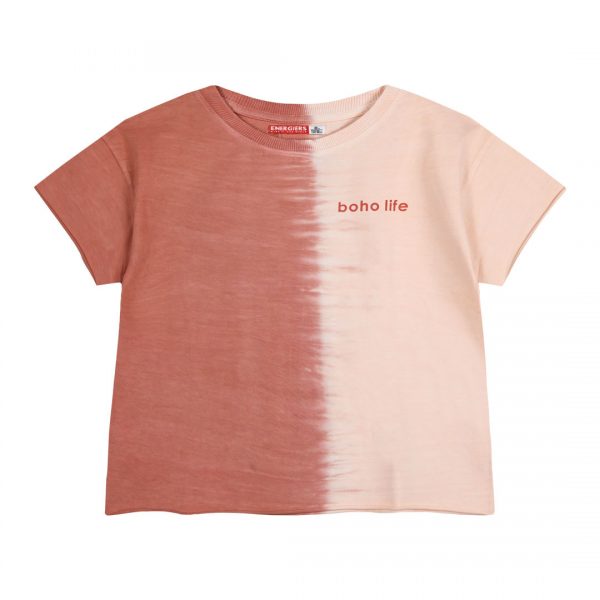 Girl΄s gradient crop top with print