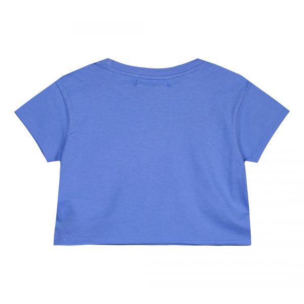 Παιδική μπλούζα κροπ με μεταλιζέ τύπωμα για κορίτσι
