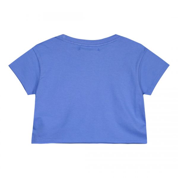 Girl΄s crop top with metallic print