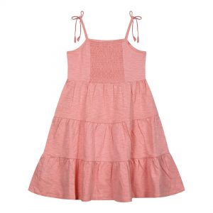 Girl΄s sleeveless dress with embroidered details