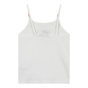 Girl΄s ribbed sleeveless shirt with print