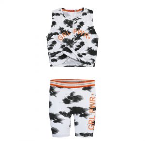 Girl΄s 2 piece tie dye set with print