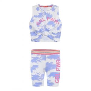 Girl΄s 2 piece tie dye set with print