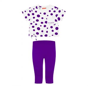 Girl΄s 2 piece polka dot set with print