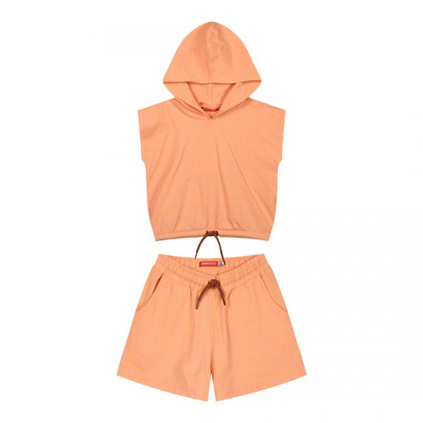 Girl΄s 2 piece all over print set with hood