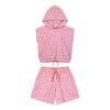 Girl΄s 2 piece all over print set with hood
