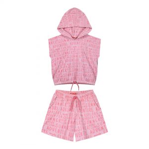 Girl΄s 2 piece all over print set with hood