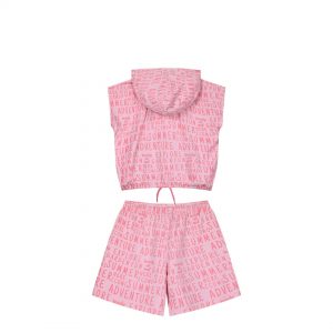 Girl΄s 2 piece all over print set with hood