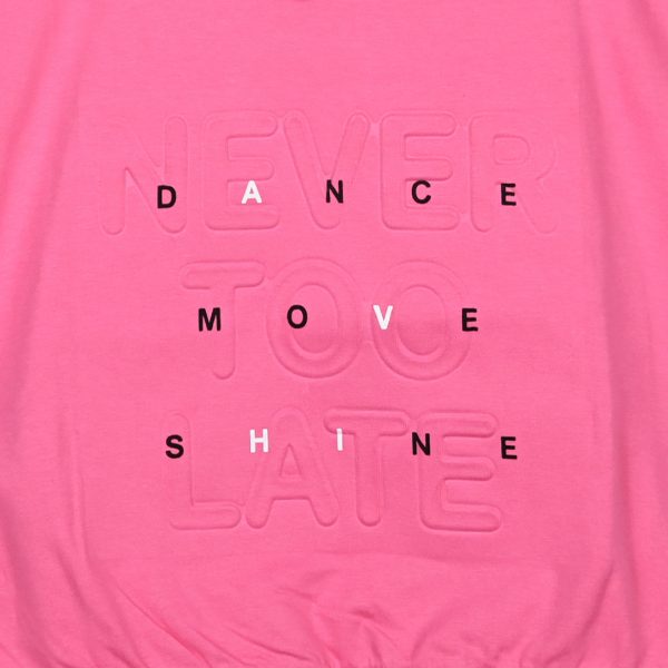 Girl΄s crop top with embossed print