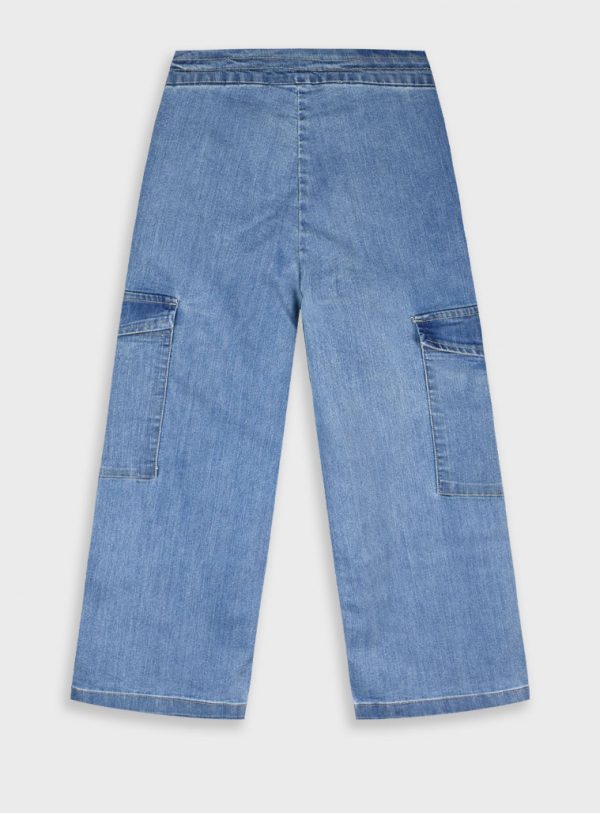 Cargo wide leg jeans for girls