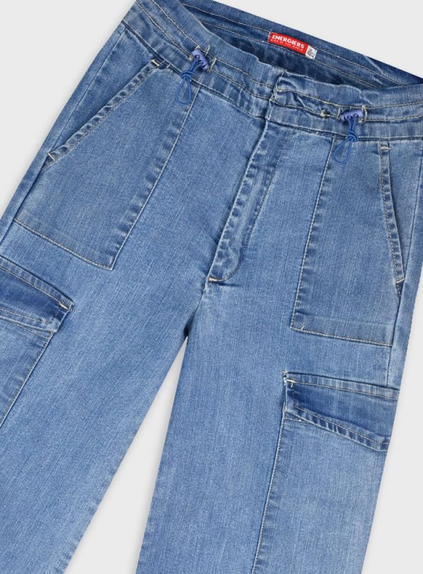 Cargo wide leg jeans for girls