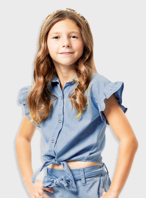 Denim top for girls