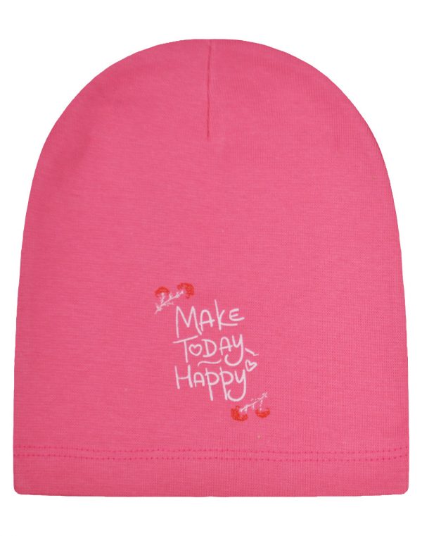 Σκούφος με τύπωμα Make Today Happy