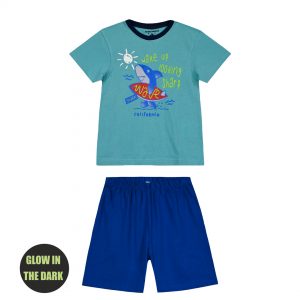 Boy΄s 2 piece pyjama set with glow in the dark print