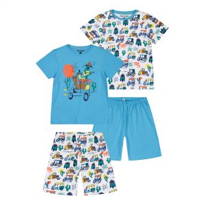 Boy΄s 4 piece pyjama set with print