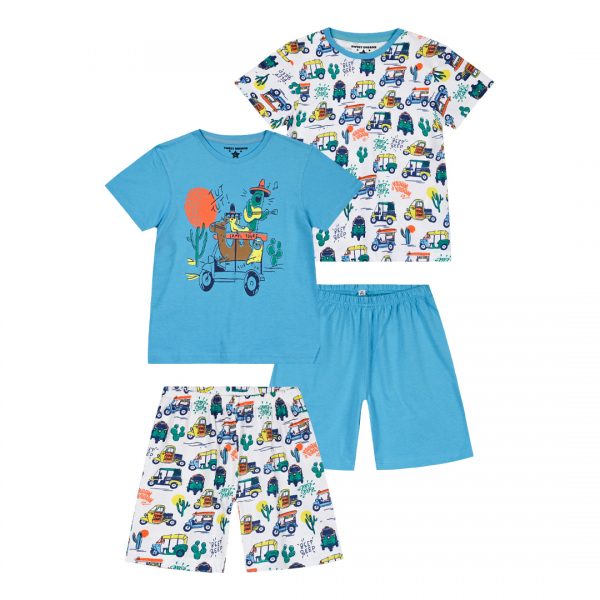 Boy΄s 4 piece pyjama set with print