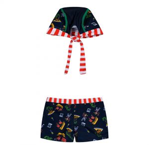 Boy΄s printed swim briefs with matching bandana