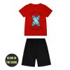 Boy΄s 2 piece pyjama set with glow in the dark print