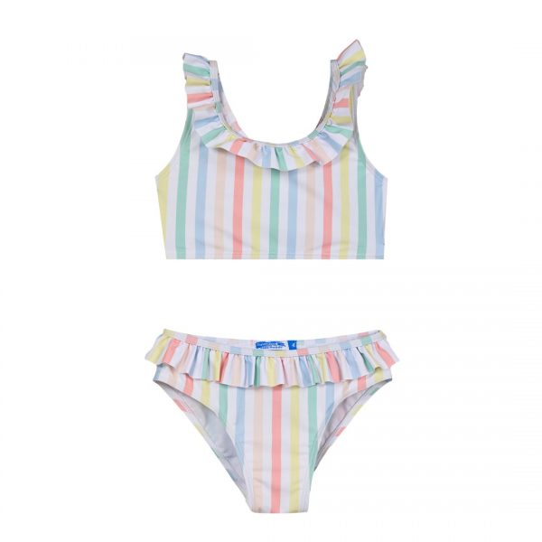 Girl΄s stripped 2 piece swim suit
