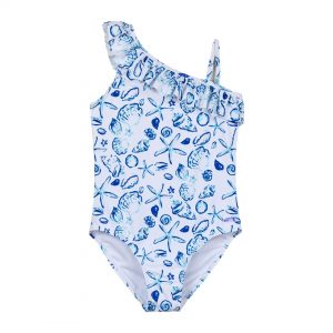 Girl΄s one piece printed swim suit