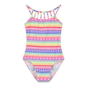Girl΄s one piece printed swim suit