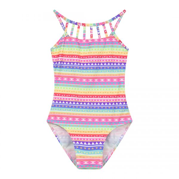 Girl΄s one piece printed swim suit