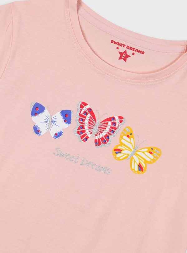 Pyjama set with print for girls