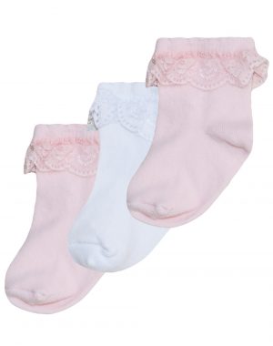 Set 3 pairs of socks with lace for Girl