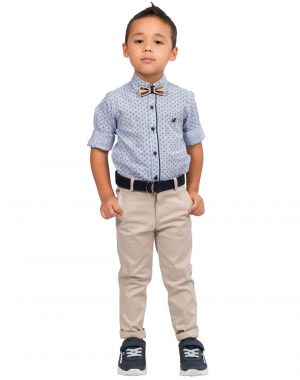 Boy΄s solid colour cotton pants for special occassions