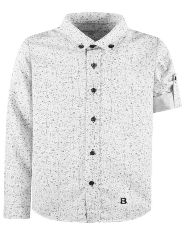 Boy΄s printed longsleeve button down shirt for special occassions