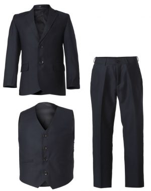 Boy΄s 3pcs navy suit, blazer, vest, and pants