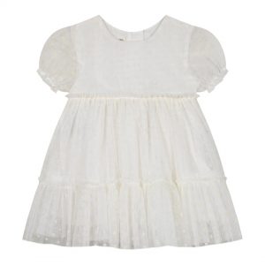 Girl΄s solid colour polka dot dress (6-18 months)