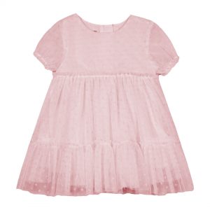 Girl΄s solid colour polka dot dress (6-18 months)