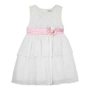Girl΄s sleeveless dress with matching headband for special occassions