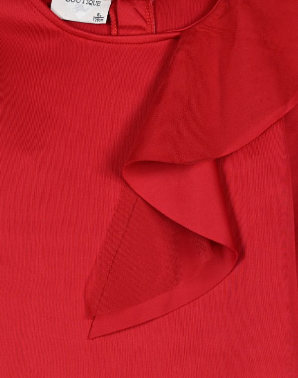 Girl΄s boutique blouse with long puffy sleeves with frill.Boutique collection