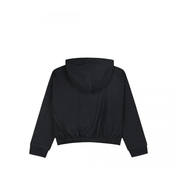 Boutique shirt with hood and metallic print for girls