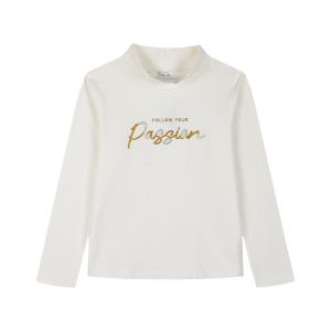Boutique turtleneck shirt with print for girls