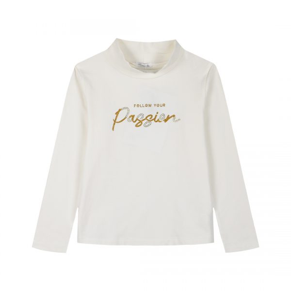 Boutique turtleneck shirt with print for girls