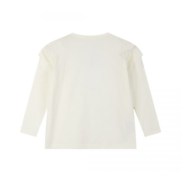 Boutique shirt with shoulder pads and rhinestones for girls